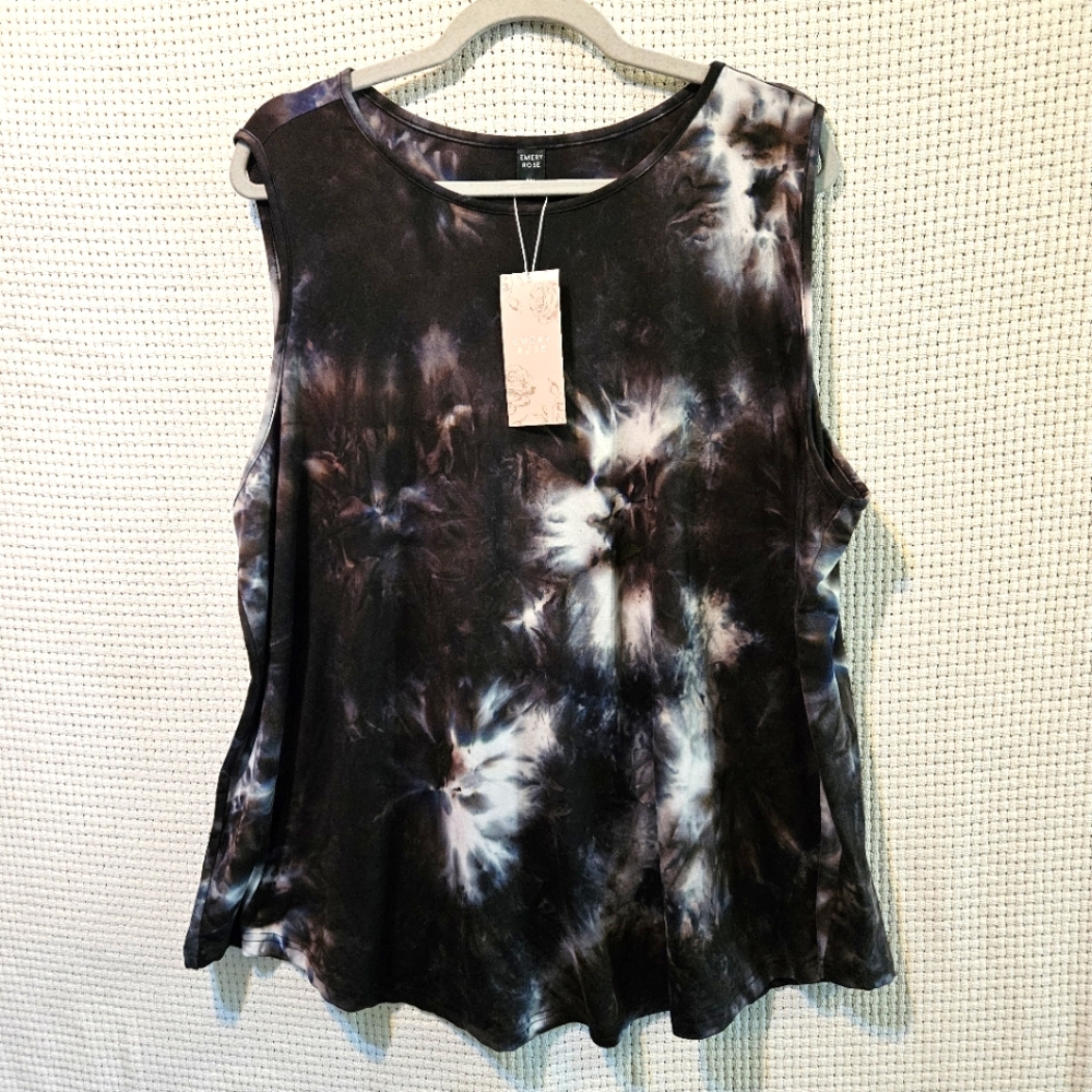Emery Rose 3xl Tie-Dye Sleeveless Top NWT